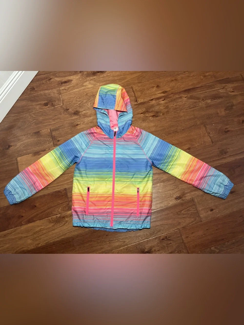 Bundle of 3 Winter Outdoor Rain Jacket Hooded Windbreaker Pullover Girls 10-12